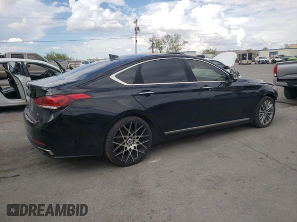 2017 Genesis G80 3.8L with VIN KMHGN4JE6HU176844, listed as a Copart auction lot 65360943 with 97,086 mi miles and Non Repairable. Bid and sale history available at DreamBid. Image 3.