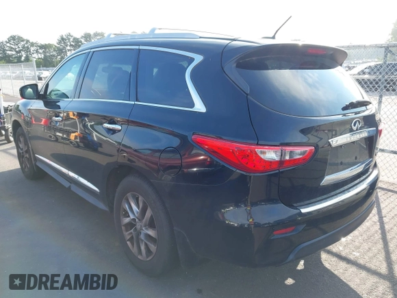 2014 Infiniti QX60 with VIN 5N1AL0MN9EC503383, listed as a IAAI auction lot 42430441 with 207,278 mi miles and . Bid and sale history available at DreamBid. Image 3.