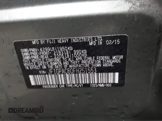 2015 Subaru Impreza Premium z VIN JF1GPAC60FH251553, wystawiony jako IAAI lot #42330354 z przebiegiem 99 830 mil mil oraz . Historia ofert i sprzedaży dostępna na DreamBid. Obrazek 9.