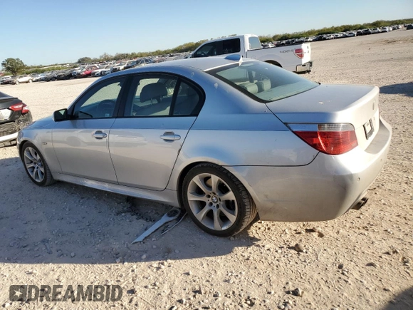 2007 BMW 5 Series 550i with VIN WBANB535X7CP05348, listed as a Copart auction lot 80803994 with Not Provided miles and Salvage Title. Bid and sale history available at DreamBid. Image 2.