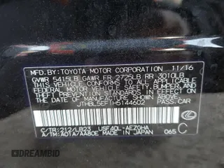 2017 Lexus LS with VIN JTHBL5EF1H5144602, listed as a Copart auction lot 76553894 with 67,183 mi miles and Salvage Title. Bid and sale history available at carsss.com. Image 13.