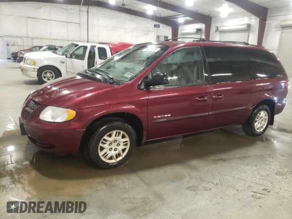 2001 Dodge Caravan Sport with VIN 2B4GP44321R394918, listed as a Copart auction lot 54385635 with 222,858 mi miles and Clean Title. Bid and sale history available at carsss.com. Image 1.