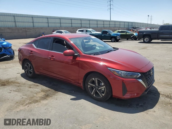 2024 Nissan Sentra SV with VIN 3N1AB8CV7RY222657, listed as a Copart auction lot 58617775 with 9,826 mi miles and Salvage title. Bid and sale history available at DreamBid. Image 4.