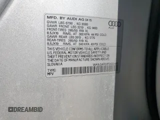 2015 Audi Q7 Premium Plus with VIN WA1LGAFE3FD022460, listed as a Copart auction lot 64338415 with 169,479 mi miles and Clean title. Bid and sale history available at DreamBid. Image 13.