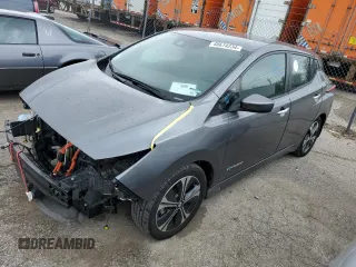 2018 Nissan LEAF SL with VIN 1N4AZ1CP6JC306313, listed as a Copart auction lot 48674234 with 37,808 mi miles and Salvage Title. Bid and sale history available at DreamBid. Image 1.