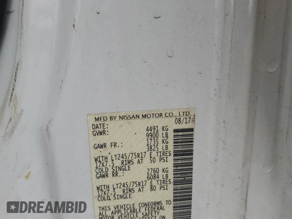 2017 Nissan NV Cargo SV with VIN 1N6AF0LY4HN810392, listed as a Copart auction lot 53537985 with 244,589 mi miles and Clean Title. Bid and sale history available at DreamBid. Image 12.