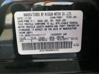 2024 Infiniti Q50 Luxe with VIN JN1EV7BR6RM630707, listed as a Copart auction lot 77115644 with 3,013 mi miles and Salvage Title. Bid and sale history available at DreamBid. Image 12.