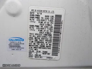 2016 Nissan Rogue S with VIN JN8AT2MTXGW027990, listed as a IAAI auction lot 41216179 with 167,650 mi miles. Bid and sale history available at carsss.com. Image 9.