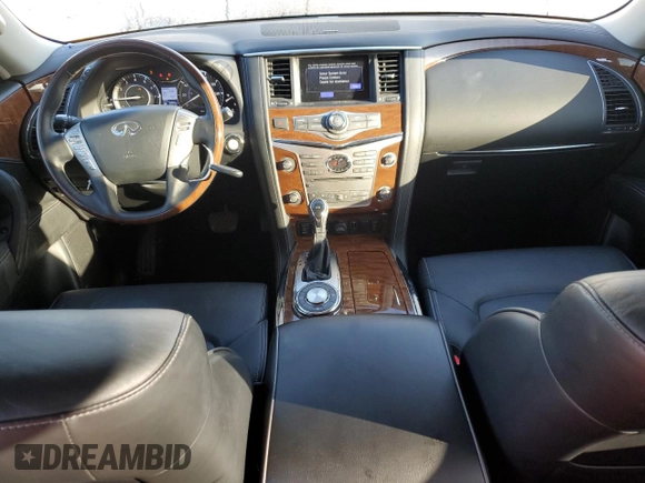2019 Infiniti QX80 LUXE with VIN JN8AZ2NF9K9684004, listed as a Copart auction lot 51022145 with 35,454 mi miles and Salvage Title. Bid and sale history available at carsss.com. Image 8.
