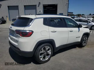 2020 Jeep Compass Limited with VIN 3C4NJCCBXLT154594, listed as a Copart auction lot 57890455 with 107,541 mi miles and Salvage title. Bid and sale history available at DreamBid. Image 3.