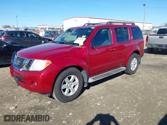 2008 Nissan Pathfinder S with VIN 5N1AR18U98C643086, listed as a IAAI auction lot 41282206 with 134,388 mi miles. Bid and sale history available at carsss.com. Image 19.