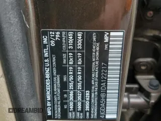 2013 Mercedes-Benz M 350 z VIN 4JGDA5HB1DA122217, wystawiony jako Copart lot #57061955 z przebiegiem 149 858 mil mil oraz Szkoda całkowita • Salvage title. Historia ofert i sprzedaży dostępna na DreamBid. Obrazek 13.