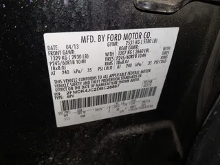 2013 Ford Edge SEL with VIN 2FMDK4JC2DBC28867, listed as a IAAI auction lot 41770150 with 94,288 mi miles. Bid and sale history available at carsss.com. Image 9.