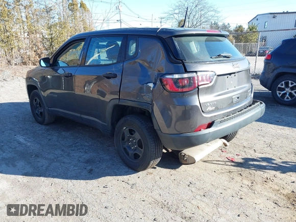 2018 Jeep Compass Sport with VIN 3C4NJDAB5JT480194, listed as a IAAI auction lot 41335645 with 93,640 mi miles and . Bid and sale history available at DreamBid. Image 3.