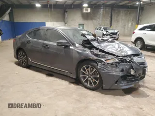 2015 Acura TLX Technology with VIN 19UUB2F53FA003635, listed as a Copart auction lot 48264175 with 124,818 mi miles and Salvage title. Bid and sale history available at DreamBid. Image 4.