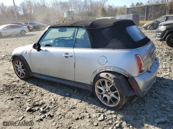 2007 MINI Cooper Convertible S with VIN WMWRH33547TJ44603, listed as a Copart auction lot 48715045 with 76,561 mi miles and Salvage Title. Bid and sale history available at carsss.com. Image 2.