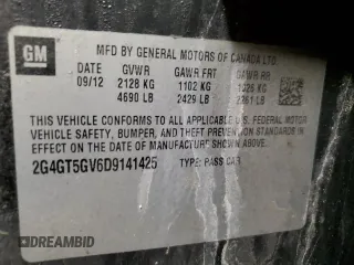 2013 Buick Regal Turbo Premium 2 with VIN 2G4GT5GV6D9141425, listed as a Copart auction lot 49825865 with 125,433 mi miles and Salvage title. Bid and sale history available at DreamBid. Image 15.