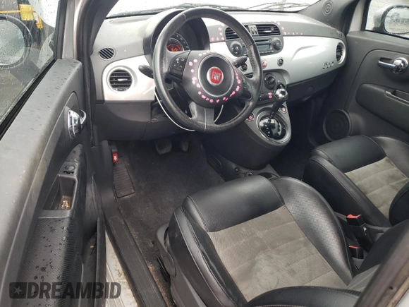 2013 FIAT 500 Sport with VIN 3C3CFFBR5DT709384, listed as a Copart auction lot 62502455 with 86,136 mi miles and Salvage title. Bid and sale history available at DreamBid. Image 8.