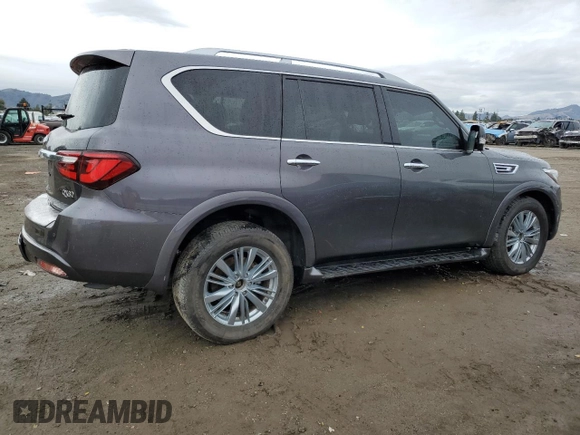 2024 Infiniti QX80 LUXE with VIN JN8AZ2AE8R9329087, listed as a Copart auction lot 85298884 with 18,635 mi miles and Non Repairable. Bid and sale history available at carsss.com. Image 3.