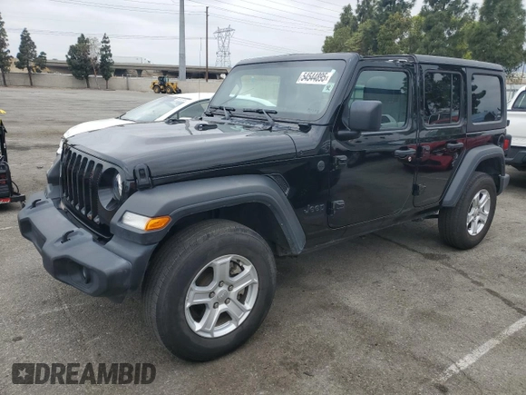 2022 Jeep Wrangler Unlimited Willys with VIN 1C4HJXDN8NW263081, listed as a Copart auction lot 54544895 with 34,239 mi miles and Salvage Title. Bid and sale history available at DreamBid. Image 1.