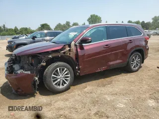 2019 Toyota Highlander SE with VIN 5TDJZRFH5KS949295, listed as a Copart auction lot 59813625 with 118,376 mi miles and Salvage title. Bid and sale history available at DreamBid. Image 1.