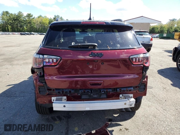 2021 Jeep Compass Altitude with VIN 3C4NJDBB8MT557658, listed as a Copart auction lot 55430545 with 53,691 mi miles and Salvage title. Bid and sale history available at DreamBid. Image 6.