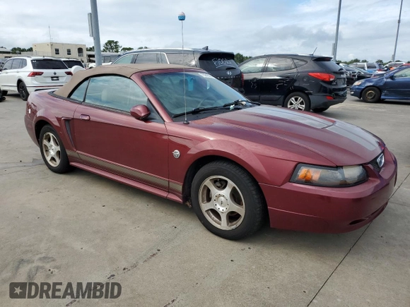 2004 Ford Mustang Deluxe with VIN 1FAFP44484F115156, listed as a Copart auction lot 75246024 with 0 mi miles and Non Repairable. Bid and sale history available at carsss.com. Image 4.