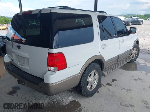 2003 Ford Expedition Eddie Bauer with VIN 1FMEU17W73LC16937, listed as a IAAI auction lot 42631651 with 203,144 mi miles and . Bid and sale history available at DreamBid. Image 4.