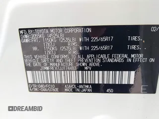 2018 Toyota RAV4 XLE with VIN JTMWFREV7JJ174483, listed as a IAAI auction lot 41597797 with 82,836 mi miles. Bid and sale history available at carsss.com. Image 9.