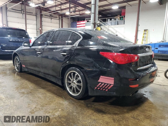 2015 Infiniti Q50 z VIN JN1BV7AR9FM396174, wystawiony jako Copart lot #50393685 z przebiegiem 110 824 mil mil oraz Szkoda całkowita • Salvage title. Historia ofert i sprzedaży dostępna na DreamBid. Obrazek 2.