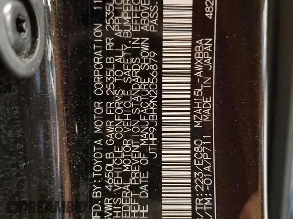 2022 Lexus UX 250h z VIN JTHP9JBH9N2056879, wystawiony jako Copart lot #78046184 z przebiegiem 15 744 mil mil oraz Szkoda całkowita • Salvage title. Historia ofert i sprzedaży dostępna na DreamBid. Obrazek 13.
