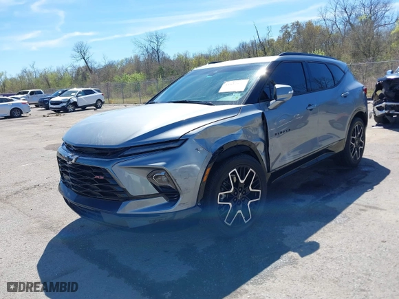 2024 Chevrolet Blazer RS with VIN 3GNKBERS4RS270284, listed as a IAAI auction lot 41812947 with 10,821 mi miles. Bid and sale history available at carsss.com. Image 2.