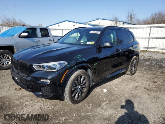 2020 BMW X5 M50i with VIN 5UXJU4C0XLLE46091, listed as a Copart auction lot 44954093 with 39,468 mi miles. Bid and sale history available at carsss.com. Image 1.