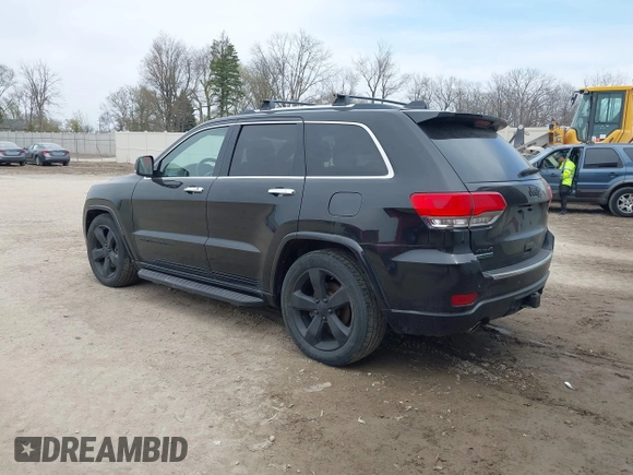 2014 Jeep Grand Cherokee Overland with VIN 1C4RJFCM8EC486259, listed as a IAAI auction lot 42105296 with 129,342 mi miles. Bid and sale history available at carsss.com. Image 3.