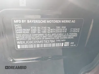 2021 BMW X1 xDrive28i with VIN WBXJG9C05M5T83784, listed as a IAAI auction lot 41696073 with 15,865 mi miles and . Bid and sale history available at DreamBid. Image 9.