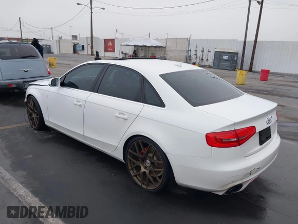 2013 Audi A4 Premium with VIN WAUAFAFL9DA175189, listed as a IAAI auction lot 40575564 with 65,521 mi miles. Bid and sale history available at carsss.com. Image 3.