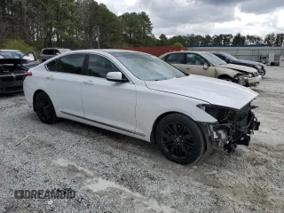 2018 Genesis G80 3.8L with VIN KMHGN4JE8JU239948, listed as a Copart auction lot 48525685 with 114,494 mi miles and Salvage Title. Bid and sale history available at carsss.com. Image 4.