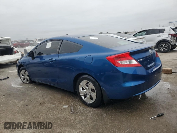 2013 Honda Civic Cpe LX with VIN 2HGFG3B58DH512365, listed as a Copart auction lot 85825034 with 0 mi miles and Salvage Title. Bid and sale history available at carsss.com. Image 2.
