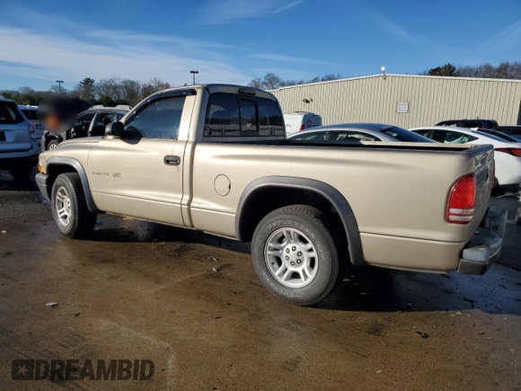 2002 Dodge Dakota with VIN 1B7FL16XX2S702359, listed as a Copart auction lot 43026735 with 103,633 mi miles and Salvage Title. Bid and sale history available at carsss.com. Image 2.