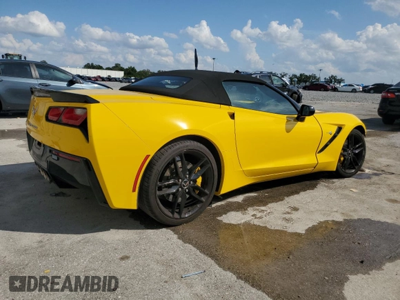 2014 Chevrolet Corvette Z51 1LT with VIN 1G1YH3D75E5129648, listed as a Copart auction lot 50995435 with 37,580 mi miles and Salvage Title. Bid and sale history available at carsss.com. Image 3.