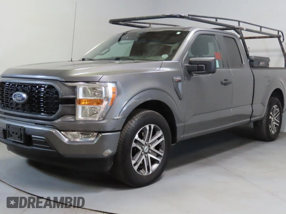 2021 Ford F-150 XL with VIN 1FTEX1CP3MKD17894, listed as a Copart auction lot 56984235 with 86,745 mi miles and Salvage title. Bid and sale history available at DreamBid. Image 2.