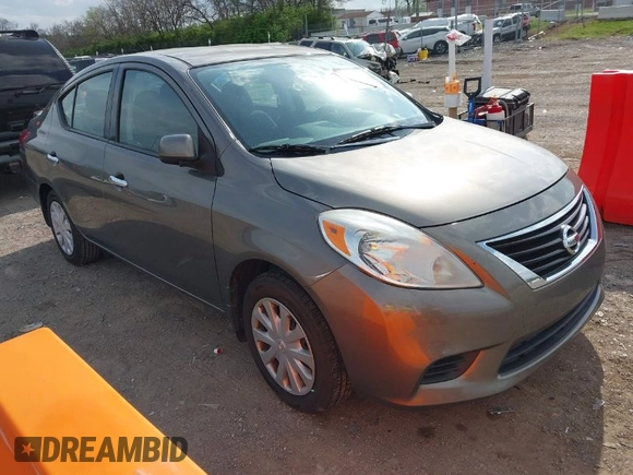 2014 Nissan Versa S Plus with VIN 3N1CN7APXEL850427, listed as a IAAI auction lot 41941915 with 65,155 mi miles. Bid and sale history available at carsss.com. Image 1.