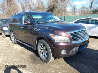 2011 Infiniti QX56 7-passenger with VIN JN8AZ2NE2B9001308, listed as a IAAI auction lot 41700801 with 189,036 mi miles. Bid and sale history available at carsss.com. Image 1.
