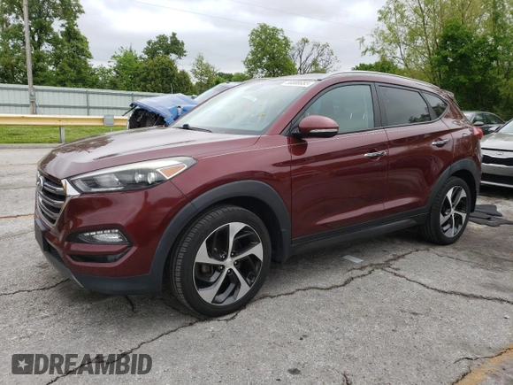 2016 Hyundai Tucson Limited z VIN KM8J33A27GU113407, wystawiony jako Copart lot #56000655 z przebiegiem 133 670 mil mil oraz Czysty tytuł • Clean title. Historia ofert i sprzedaży dostępna na DreamBid. Obrazek 1.
