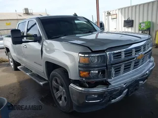 2015 Chevrolet Silverado 1500 LTZ with VIN 3GCUKSEJXFG528755, listed as a IAAI auction lot 41848507 with 120,645 mi miles. Bid and sale history available at carsss.com. Image 1.