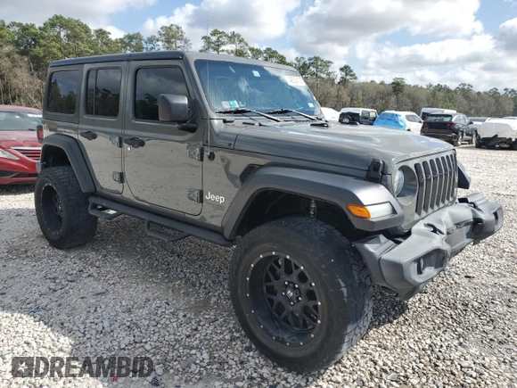 2019 Jeep Wrangler Unlimited Sport Altitude with VIN 1C4HJXDGXKW636909, listed as a Copart auction lot 48324185 with 47,744 mi miles and Clean title. Bid and sale history available at DreamBid. Image 4.