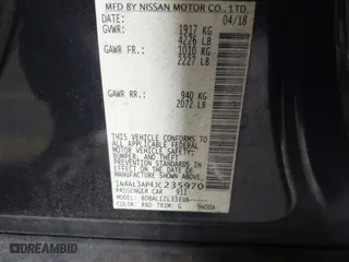 2018 Nissan Altima 2.5 SV with VIN 1N4AL3AP4JC235970, listed as a IAAI auction lot 41636924 with 78,585 mi miles. Bid and sale history available at carsss.com. Image 9.