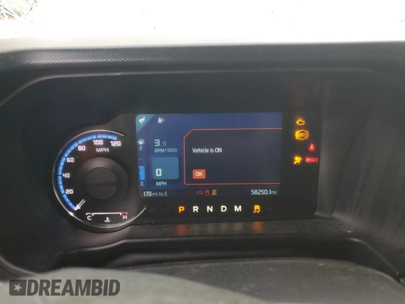 2021 Ford Bronco z VIN 1FMEE5BP2MLA72638, wystawiony jako Copart lot #47970155 z przebiegiem 58 250 mil mil oraz Szkoda całkowita • Salvage title. Historia ofert i sprzedaży dostępna na DreamBid. Obrazek 9.