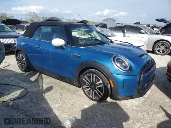 2023 MINI Convertible Cooper S with VIN WMW43DL00P3P78560, listed as a Copart auction lot 76618324 with Not provided miles and Non repairable. Bid and sale history available at DreamBid. Image 4.