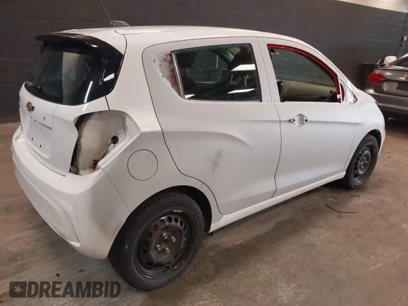 2020 Chevrolet Spark LS with VIN KL8CB6SA0LC423561, listed as a IAAI auction lot 42102431 with 27,393 mi miles. Bid and sale history available at carsss.com. Image 4.